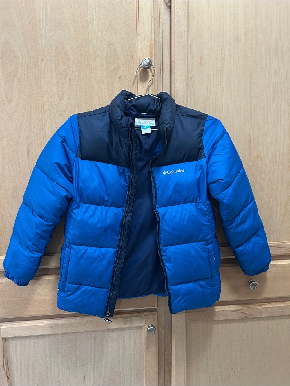 Columbia Blue and Black Kids' Puffer Jacket